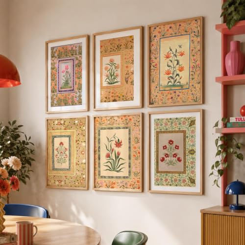 Image of kotart Premium Digital Madhubani Art Paintings with Frame for Home Decor - Painting for Wall Decoration - Pack of 6 (wall decor)