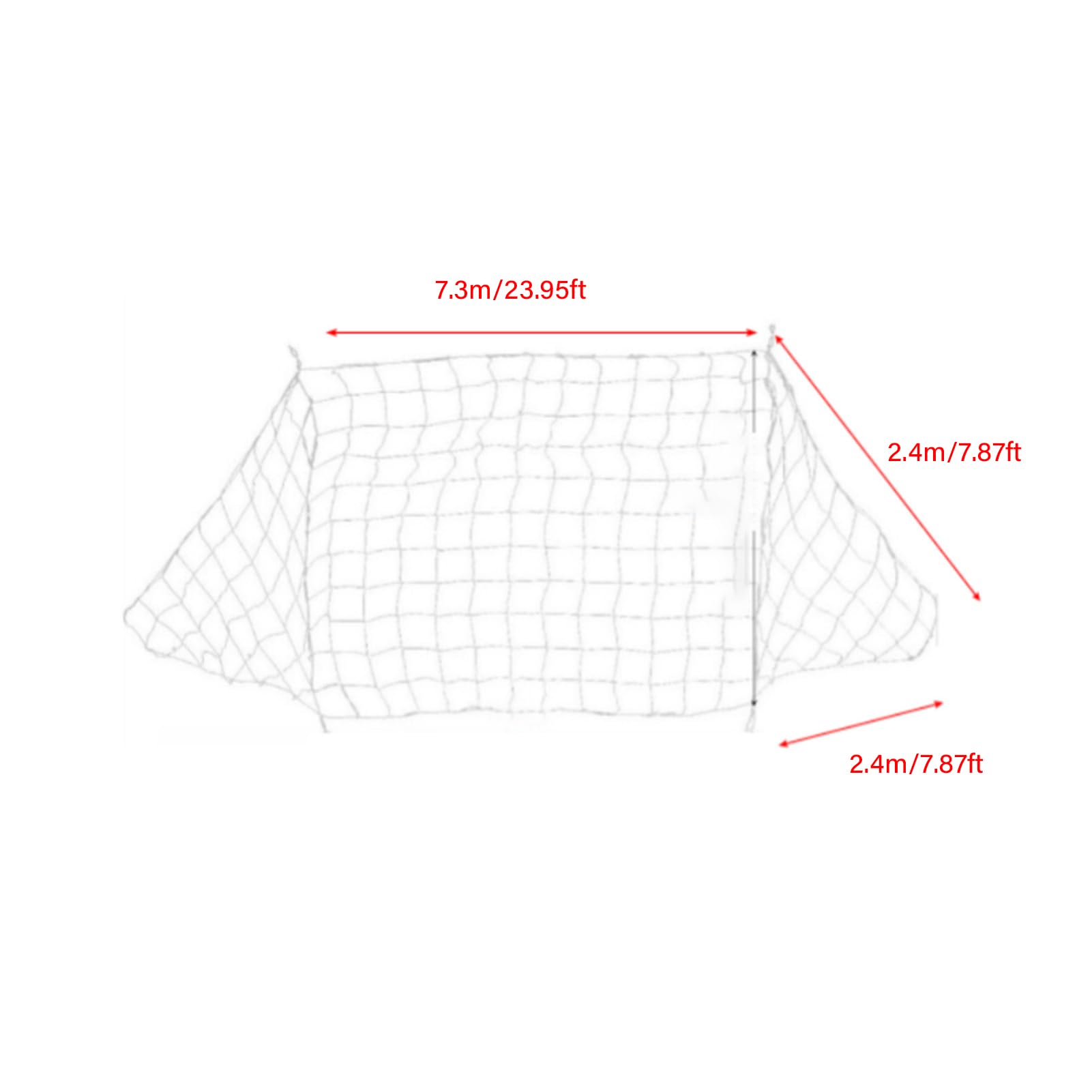 Professional Soccer Goal Net Replacement,Portable Soccer Goal for Backyard,Replacement Goals Nets for Home Backyard Practice Training Goals (24X8FT)