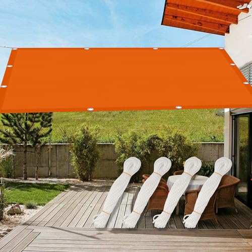 Voile d'ombrage rectangulaire imperméable résistant aux UV avec oeillets - 2