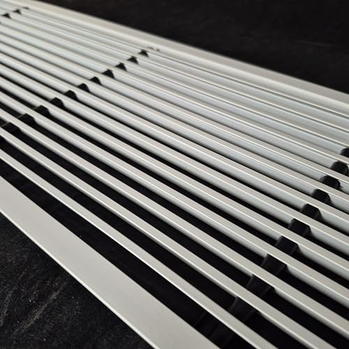 Image of Premium Central air Conditioning Grille- Linear Bar Grilles - Aluminium Powder Coated Grill, Ventilation Grill, Home Grill, ac Jali, Grill for Wall, Sidewall and Ceiling (24 inch * 8 inch)