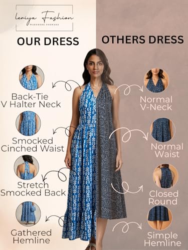 Image of Leriya Fashion Dress for Woman | Elegant Floral Printed | Western Dress for Women | One Piece Maxi | Rayon Western | Women Party