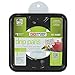 4 Pack | Style I 7.75 Inch Square, Heavy Duty Black Porcelain Drip Pans by Range Kleen
