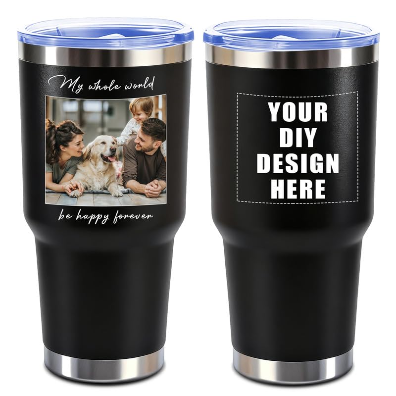 toyofmine Personalized 30 oz Tumbler Custom Photo & Text