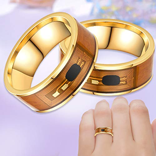 Fashionable Creative Rings For Birthday Valentine's Day Daily Nfc Stainless Steel Phone Chip Dripping Oil Dual Dragon Pattern Smart Ring Gift - Black Ring Us 10 #TOP1