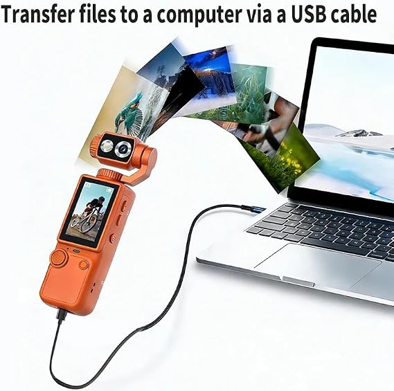Mini Body Camera 4K HD WiFi Sports Pocket 64GB Wearable Camera for Security, Work, Guard, Travel Bicycle Driver Recorder Vlogging Mini Sports Cam (Orange)