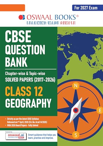 Oswaal CBSE Class 12 Geography Question Bank | Chapter & Topic-wi...