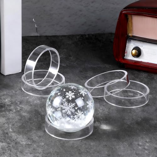 6 Stück Acryl Ballhalter, 6,5 Cm Klar Ring Kugel Kugel Stand Rund Kunststoff Fußball Ring Ständer Acryl Rund Display Sockel Staffelei Ballständer, Ballhalter Für Die Darstellung Basketball Volleyball