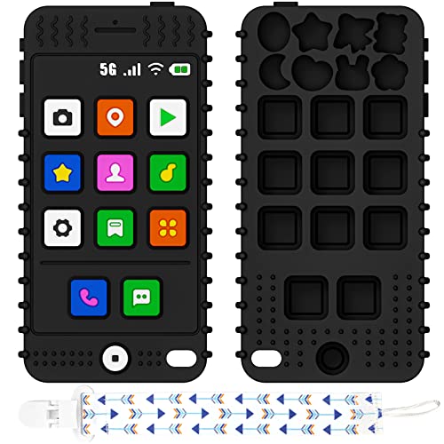 FFTROC Silicone Baby Teething Toys, Teether Toys for Babies 6-12 ...