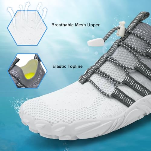 Image of XIHALOOK Athletic Hiking Water Shoes Womens Mens Quick Dry Barefoot for Beach Walking Kayaking Surfing Training