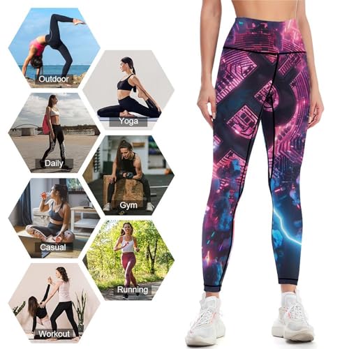 Electric Bitcoin Women's Yoga Pants High Waisted Leggings Casual Sweatpants Joggers Pants for Gym Workout - Image 8