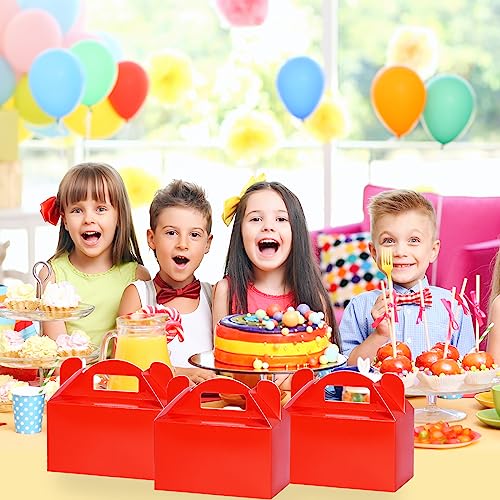 Mooray 30 Pack Treat Boxes Candy Boxes Gable Boxes Party Favor Boxes With Handles Goodie Boxes Paper Gift Boxes For Kids Birthday Party Baby Shower Wedding Halloween Christmas(Red) #TOP5