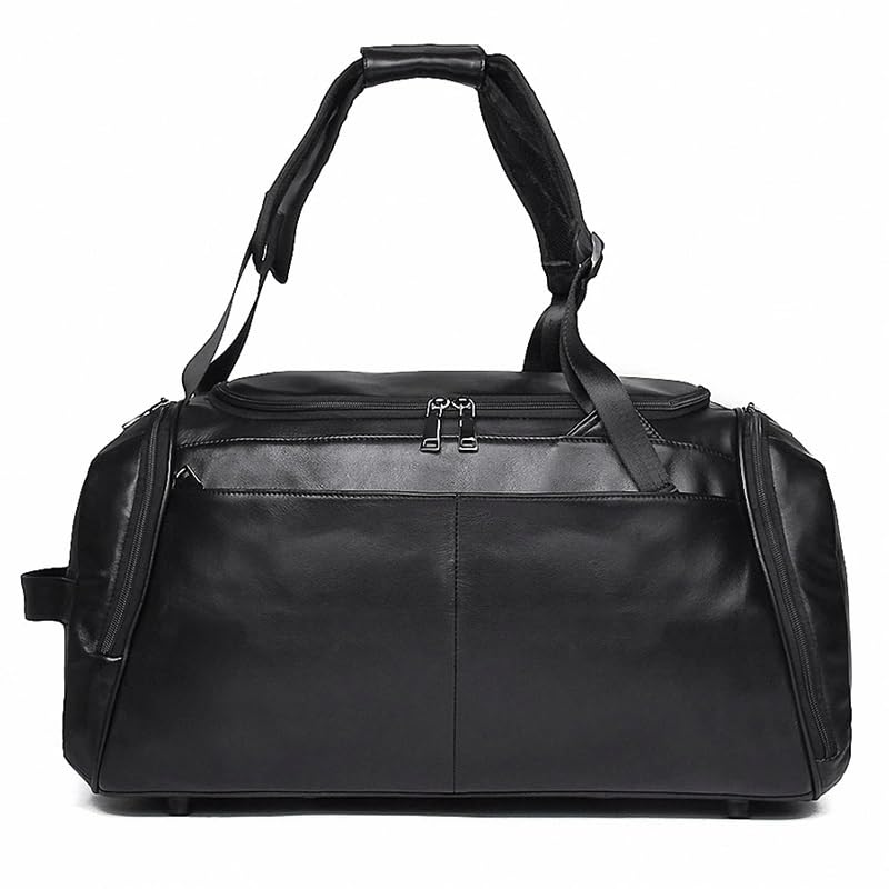 HBJWOV Retro Leather Duffle Bag Weekend Bag Men's Handbag Men Real Cowhide Leather Travel Duffle Bag3
