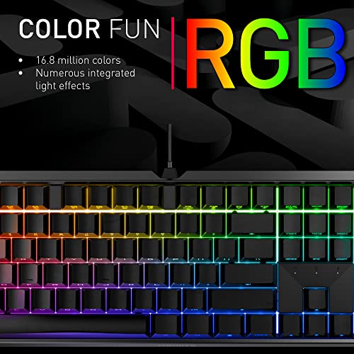 Image of Cherry MX 3.0S, Wired Mechanical Gaming Keyboard, Robust Aluminum Housing, RGB-Lighting, Full Key Rollover, Anti Ghosting, MX2A Silent RED Switches, Black