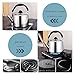 YYBOES Whistling Kettle Kettle Stove Top Whistle Kettle Tea Kettle Stainless Steel for Stove Ergonomic Heat-Resistant Handle Silver Tea Kettle Kitchenaid Camping Kettle