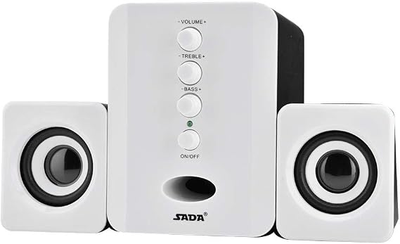Bewinner Computer Speakers for Desktop or Laptop PC | USB-Powered Bookshelf Speakers - Active Near Field Monitors - Studio Monitor Speaker Bass Speaker High-Performance Loudspeaker (White)