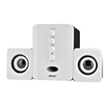 Bewinner Computer Speakers for Desktop or Laptop PC | USB-Powered Bookshelf Speakers - Active Near Field Monitors - Studio Monitor Speaker Bass Speaker High-Performance Loudspeaker (White)