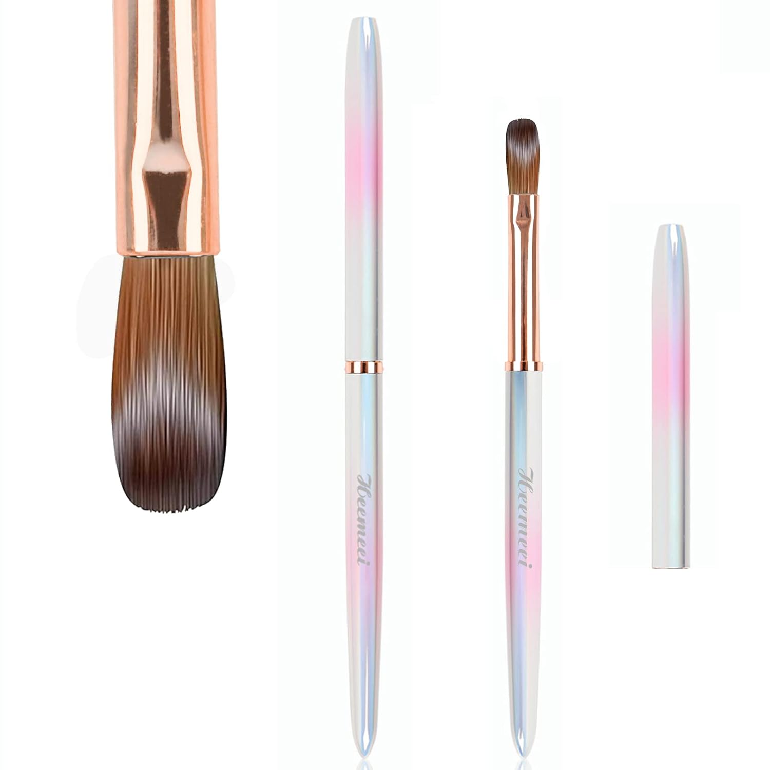 heemeei Kolinsky Acrylic Nail Brush Size 8 Nail Brushes for Acrylic Application