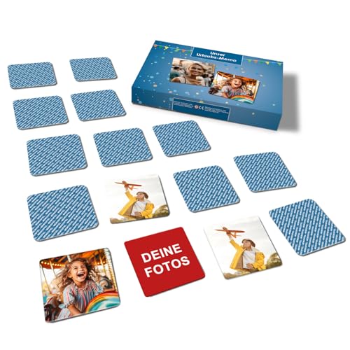 MEINSPIEL - Personalisiertes Memo-Kartenspiel für Kinder - Eigene Fotos...