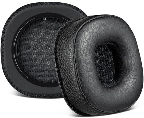 SOULWIT Almohadillas de reemplazo para auriculares Marshall MID ANC con cancelación activa de ruido, Bluetooth inalámbricos On-Ear, cojines de cuero proteico suave y espuma aislante de ruido - Negro miniatura 1