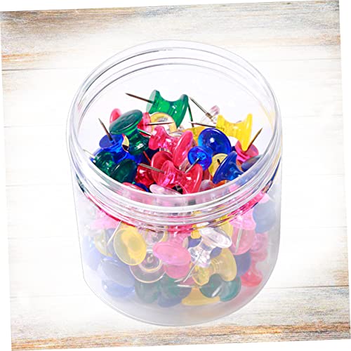 SEWACC Pino De Mapa De Cabeça Pequena Tachinha De Plástico Tachinha De Mapa De Aço Tachinha De Mapa