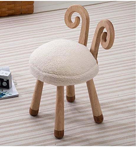 Amazon.co.jp: ヤギチェアー、パッド入りスツール 小さな,無垢材 動物