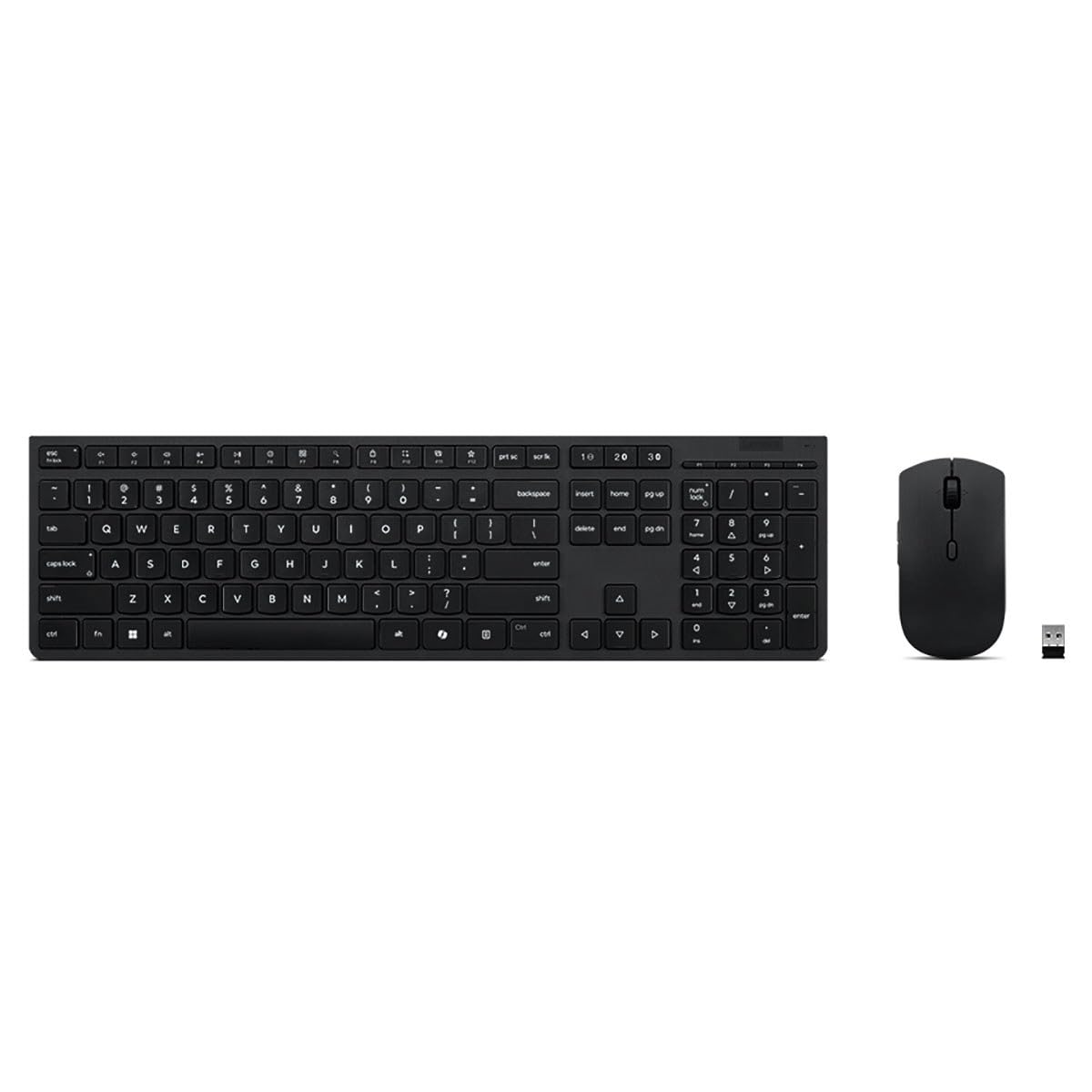 Lenovo Teclado y mouse profesionales inalámbricos recargables - Inglés de EE. UU