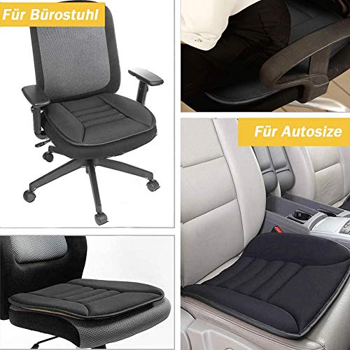 Big Ant Sitzkissen Auto TÜV-geprüfte Orthopädisches Autositzkissen Fahrersitz - Memory Foam Sitzauflage EXTRA DÜNN & ATMUNGSAKTIV Keilkissen Auto, Bürostuhl, PC-Stuhl - rutschfest, 50x40cm (1 Stück)