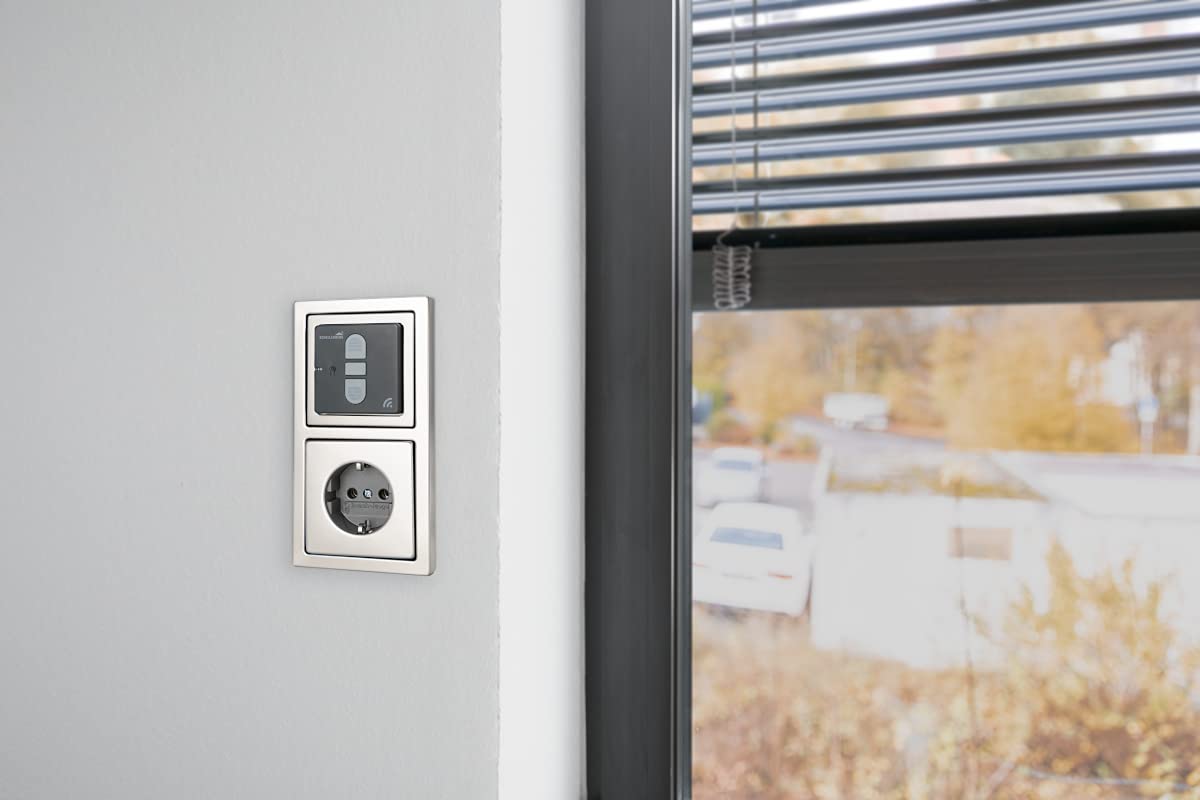 Schellenberg 21007 Smart Home Funk-Rolladenschalter & Funk-Raffstoreschalter, nachrüstbar für Smarte Antriebe, Anthrazit