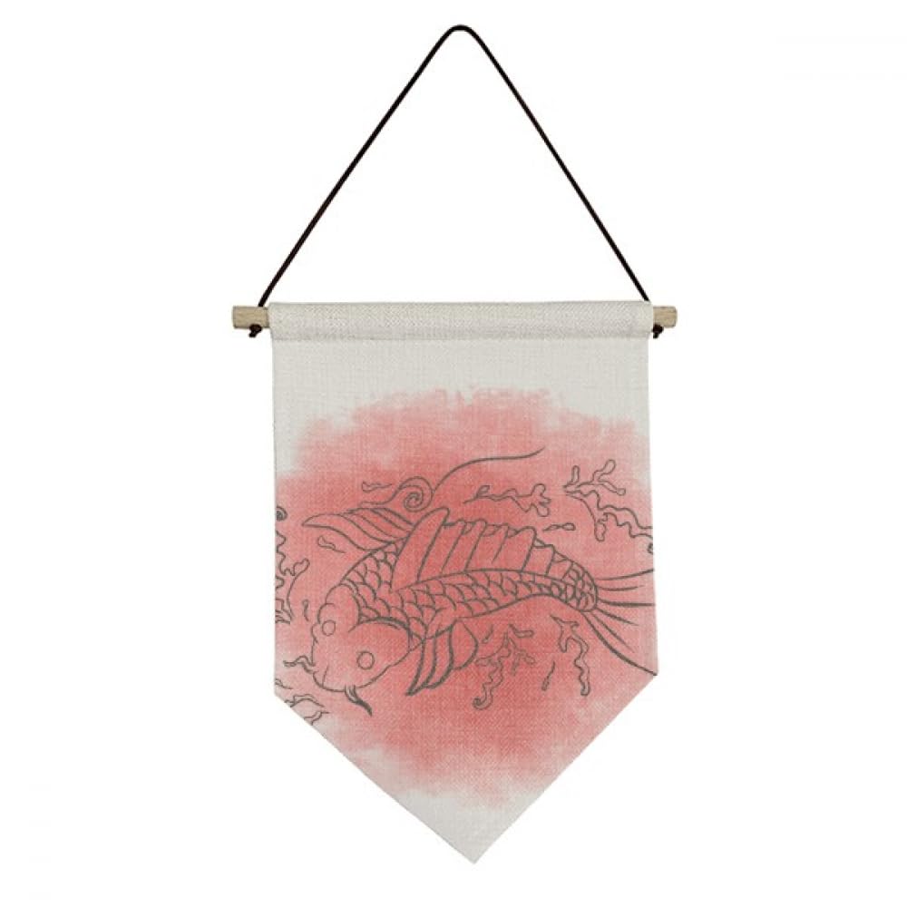 Drapeau en toile avec poisson japonais impression haute définition sur textile