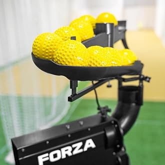 FORZA V62 Cricket Bowling Machine | Adjustable Speeds Up to 62mph, Automatic 12-Ball Feeder, Durable Construction