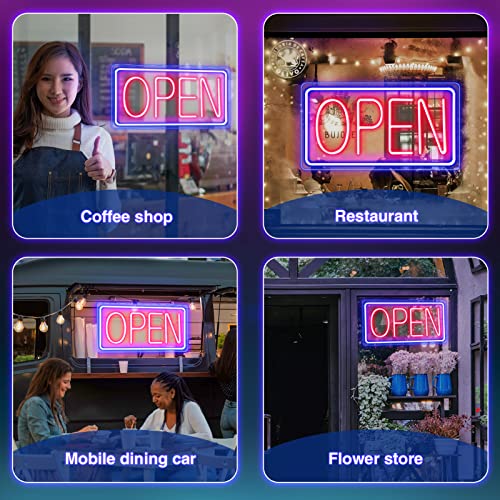 Kaboer Neon Open Sign,16"X 9" Led Lights Open Sign,New Ultra Bright Led Neon Sign Wall Art For Business Bar Salon Shop Club(Open) #TOP5