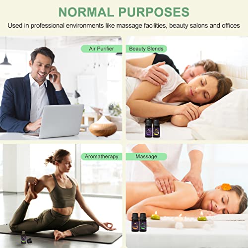 Essential Oils Set - Top 6 Organic Blends For Diffusers, Home Care, Candle Making, Fragrance, Aromatherapy, Humidifiers, Gifts-Lemon,Peppermint,Rosemary,Tea Tree,Lavender,Sweet Orange（10Ml) #TOP4