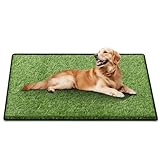 aHeemo Artificial Grass for Dogs Potty, 31'x51' Reusable Pet Training Mat for Home and Travel, Washable Hemmed Edge Grass Pee Pad with Drainage Holes, Easy to Clean (31'x51')