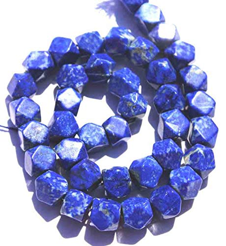 Perles Lapi Lazuli de qualité A+, pierres semi-précieuses taillées - 5