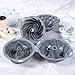 Tongjude 4 Pieces Silicone Fluted Cake Pans, 10/12 Cups Tube Baking Pan, Silicone Molds for Homemade Cake, Bread and Jello, Non-Stick, Grey
