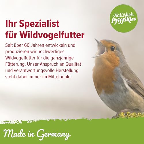 Natürlich Pfiffikus Vogel-Buffet – Fettfutterblock mit Insektenfett für Wildvögel – Vogelfutter Fettblock proteinreiches Ganzjahresfutter– nachhaltig & CO₂-sparend – Energiekuchen für Wildvögel