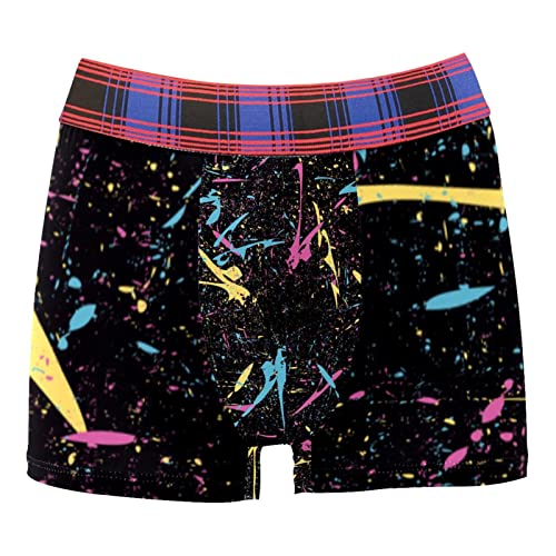 Sous-vêtements personnalisés pour homme avec pochette résistante aux frottements - Peinture à l'huile abstraite colorée, multicolore, Medium-Large