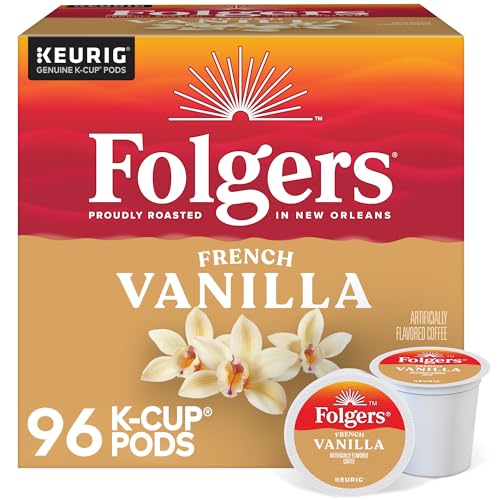 Image of Folgers Vanilla Biscotti Flavored Coffee, 96 Keurig K-Cup Pods
