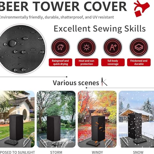 Cubierta de torre de cerveza impermeable y funda de protección solar de barra 5