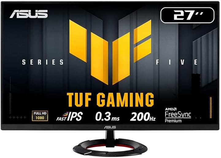 ASUS TUF GAMING VG279Q5R 27 Fast IPS 1920x1080 0.3ms 200Hz 300cd DP HDMI Hoparlör VESA 3YIL FLICKER-FREE,ÇERÇEVESİZ,DÜŞÜK MAVİ IŞIK MONİTÖR