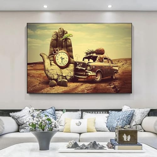 Peinture art toile décoration murale grand format abstrait salon cadre intérieur 90x140cm