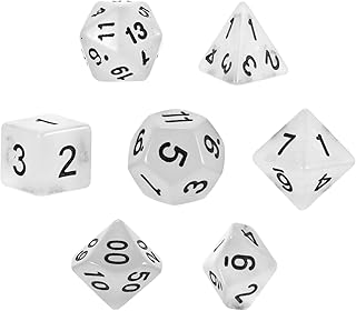 KOMBIUDA 1 Conjunto 7 Pçs Conjunto De Dados De Acrílico Peneira Dados De Barra De Plástico Dados Multifacetados Jogos De Tabuleiro De Xadrez Dados Translúcidos Jogo De Tabuleiro Cosplay De