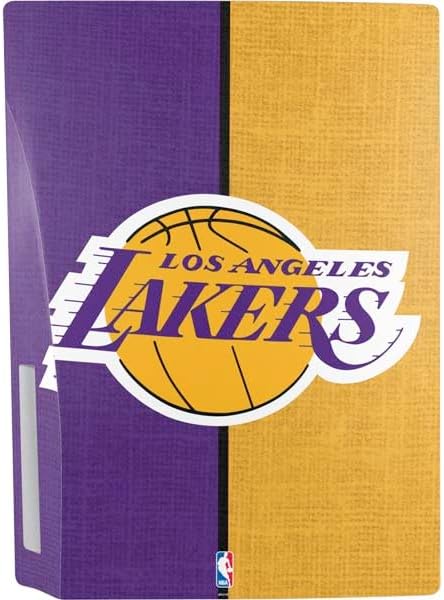 Skinit Decal Gaming Skin Compatible with PS5 Bundle - Officially Licensed NBA Los Angeles Lakers Canvas Design