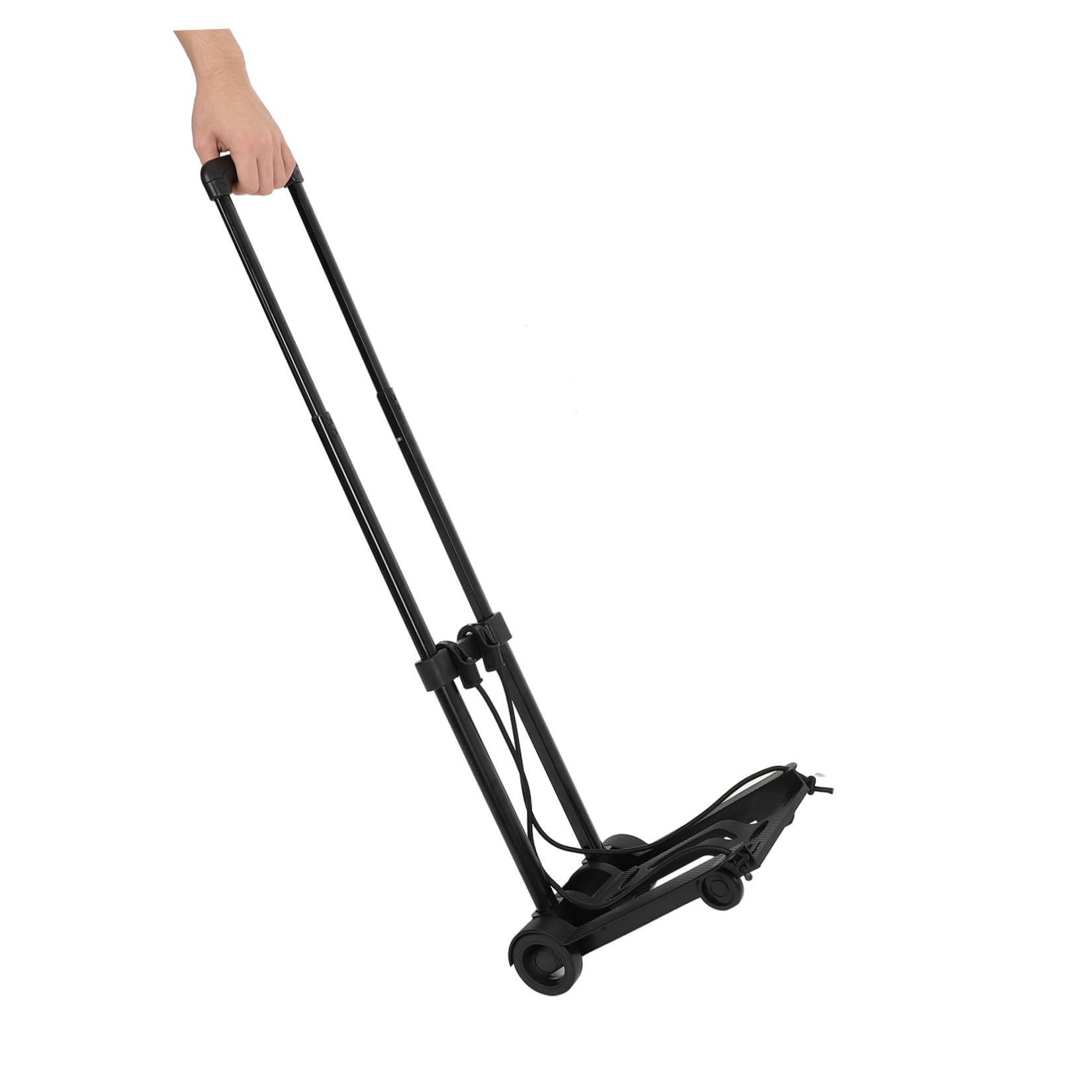 IMIKEYA Carrito Ligero y Compacto de Mano Plegable Estructura de Hierro y Ruedas Giratorias para Compras y Mudanzas Diarias