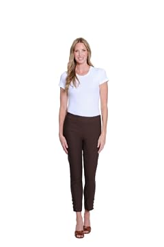 SLIM-SATION Womens Pull-on Ankle Pant with Real Front and Back Pockets and Ring Hem Vents