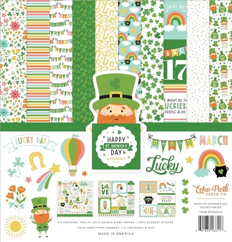 Echo Park 12"X12" Happy St. Patrick's Day pour réussir vos albums photo