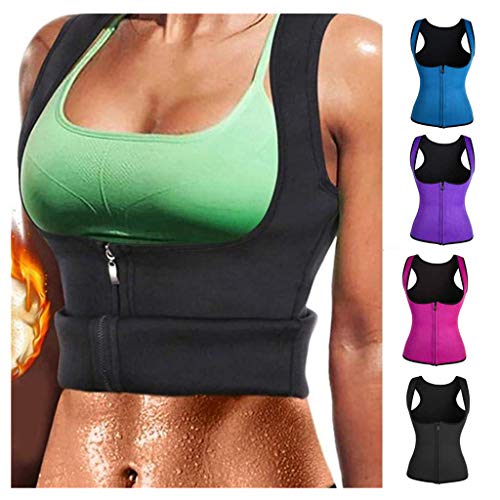 ErYao Fitness Corset Sport Body Shaper Vest Women Waist Trainer Workout Slimming (Black, XL)
