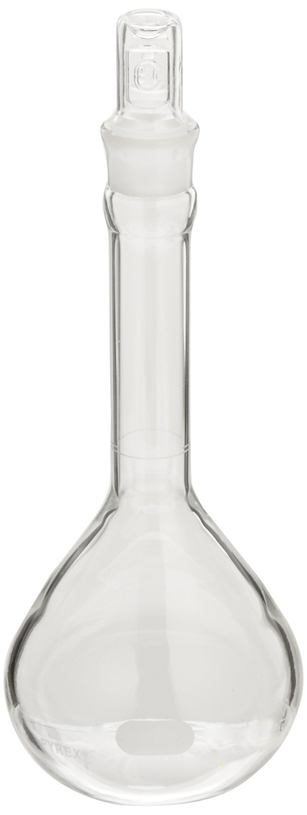 Corning Pyrex Borosilicate Glass Class A Heavy Duty EZ Access Wide Mouth Volumetric Flask with Glass Standard Taper Stopper, 100ml Capacity (Case of 6)