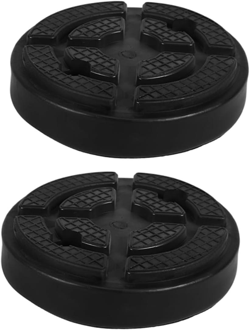 OUNONA 2pcs Lift Accessories Trailer Stabilizing Jack Stand Pad Motorhome 𝐔𝐩𝐠𝐫𝐚𝐝𝐞𝐝 Pinch Lifting Hydraulic Heavy Large Leveling Jack Pads for Floor Jack Vehicle Lifts Rubber Black