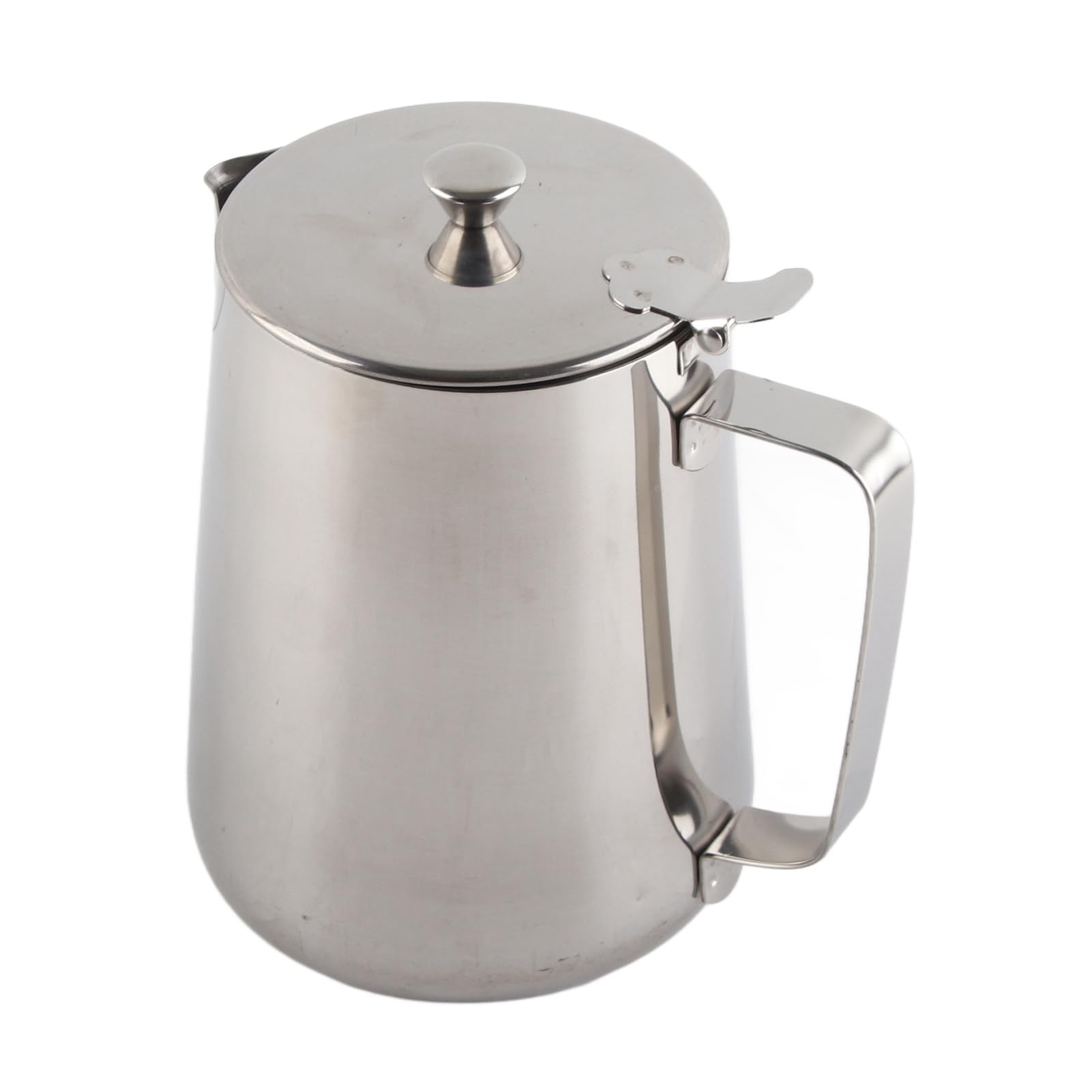 Milk Jug with Lid Milk Pitcher, Milk Foam Cup, Foam Pitcher, Milk Jug, Stainless Steel, with Lid, Selectable Sizes, Commercial Use, Home Use, Kitchen Supplies